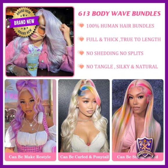 24 Inch Body Wave Human Hair Extensions - Brazilian Virgin Hair Bundles 24 Inch Body Wave Human Hair Extensions - Brazilian Virgin  main image 4